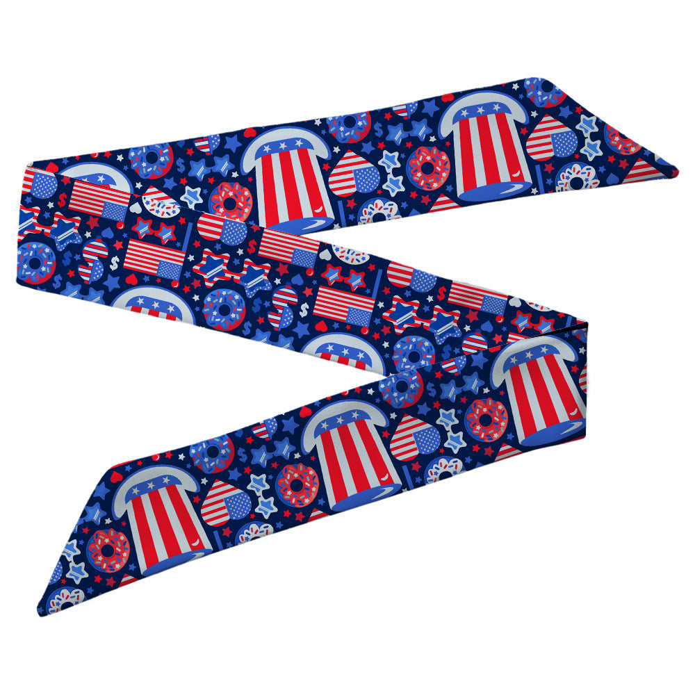 Wholesale Skull Head Silk Scarf Polyester Hair Band