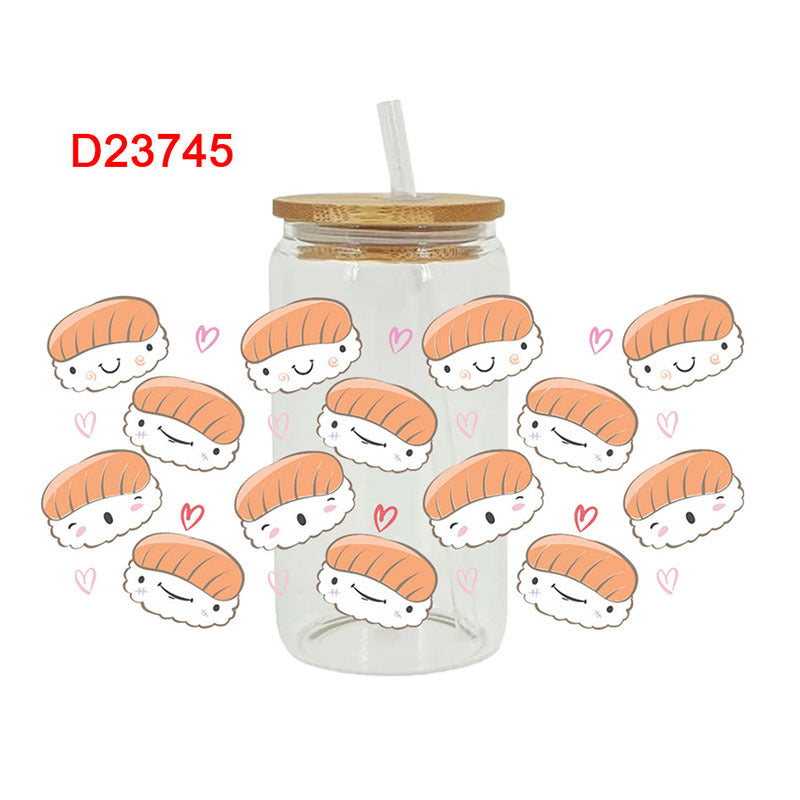 Wholesale Ice cream milk bread and snack series  16oz Cup UV DTF Wraps