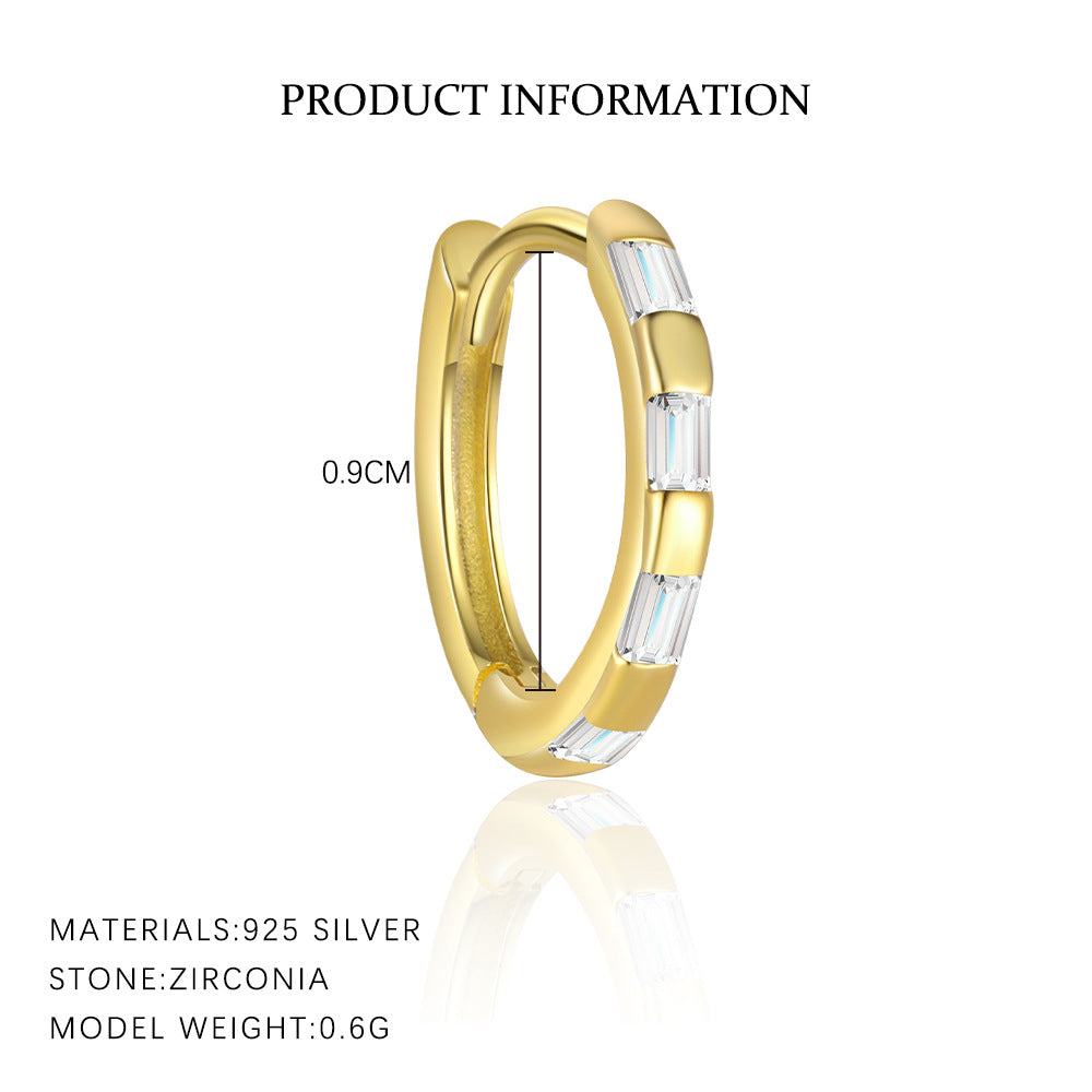 Wholesale Zircon inlaid geometric earrings Ear Studs