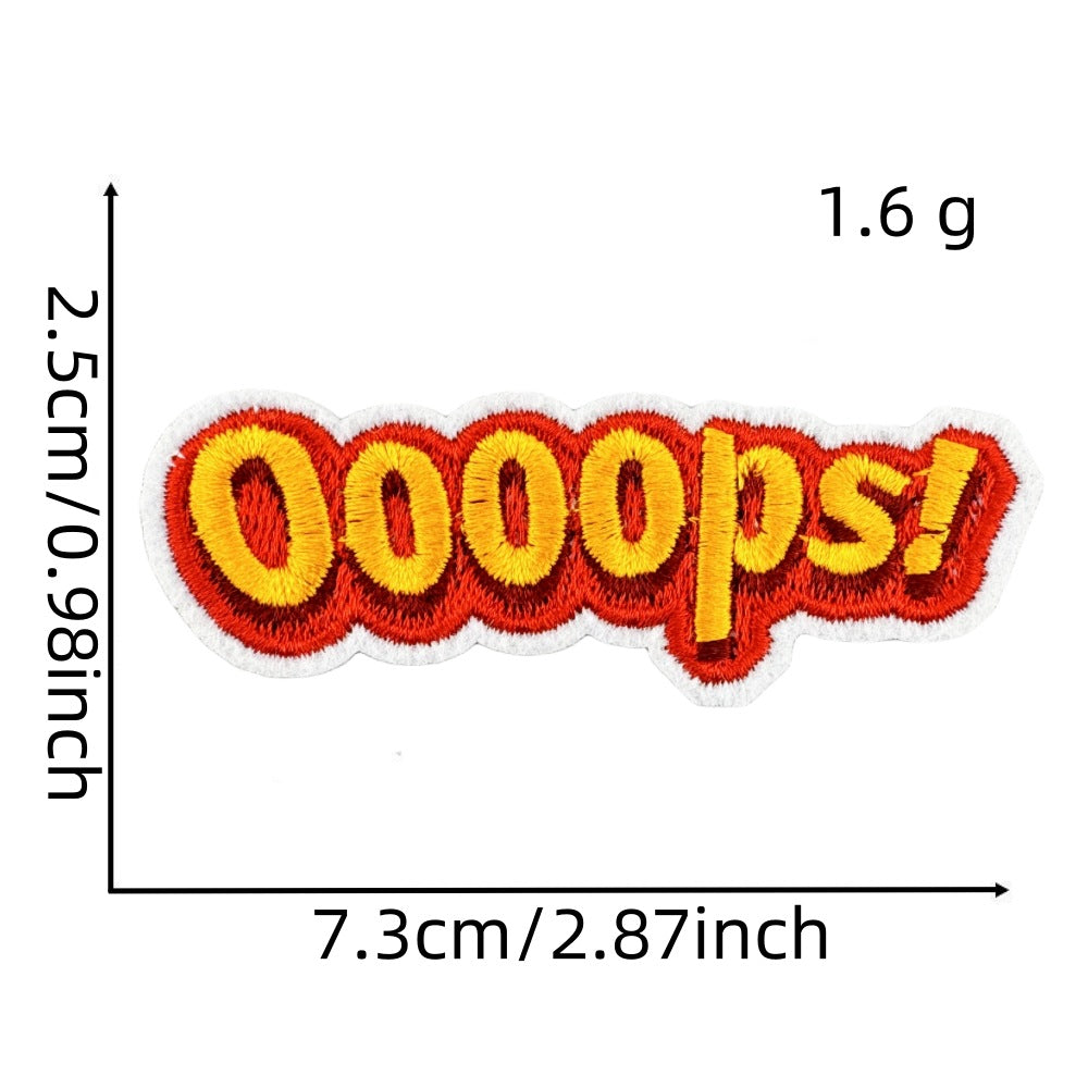 Wholesale Funny English Word Polyester Embroidered Patch Trendy Fashion Accessory For Clothing Gift For DIY And Boutique Resale