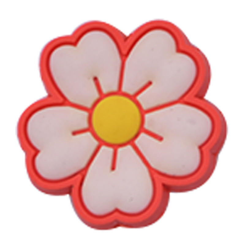 Wholesale Random 100pcs Candy colored Flower Focal Beads