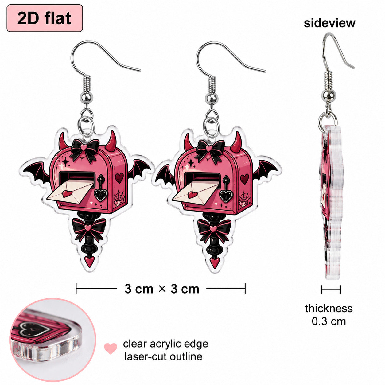 Wholesale 2D Acrylic  Cartoon Dessert Cake Earrings Sweet Cool Style Fashion Jewelry Accessory Gift Boutique Resale