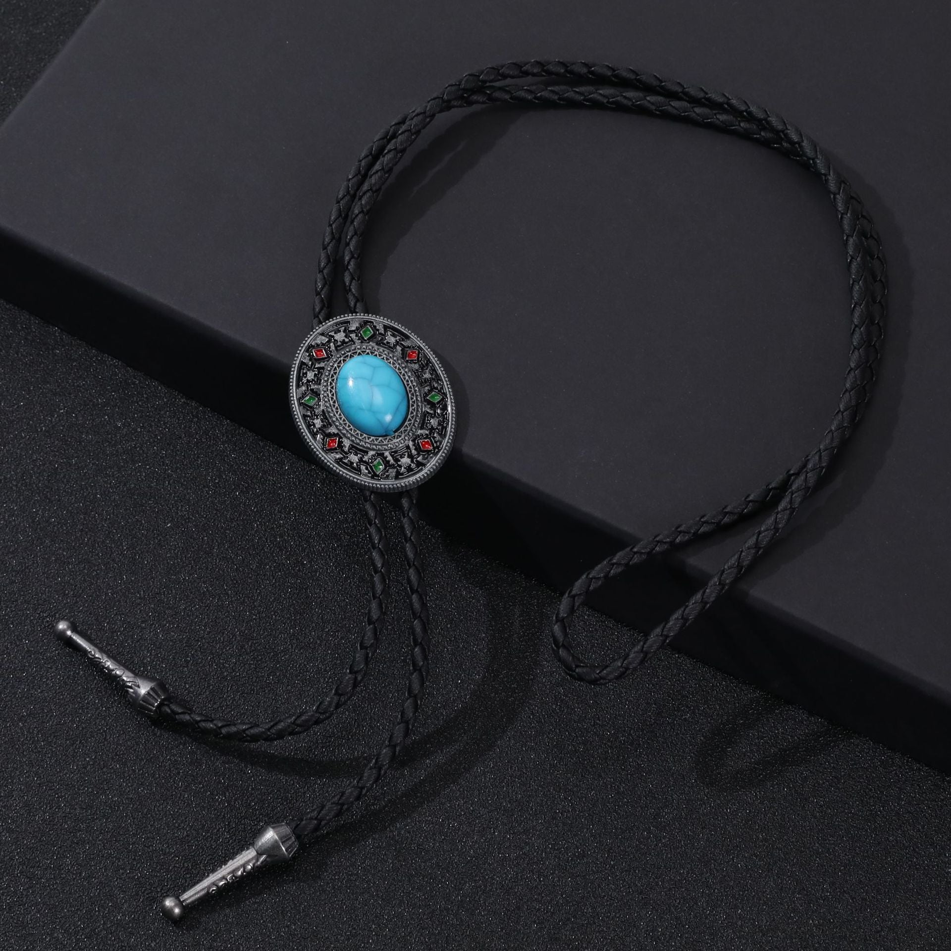 Wholesale Adjustable Enamel Western Bolo Tie Alloy Necklace