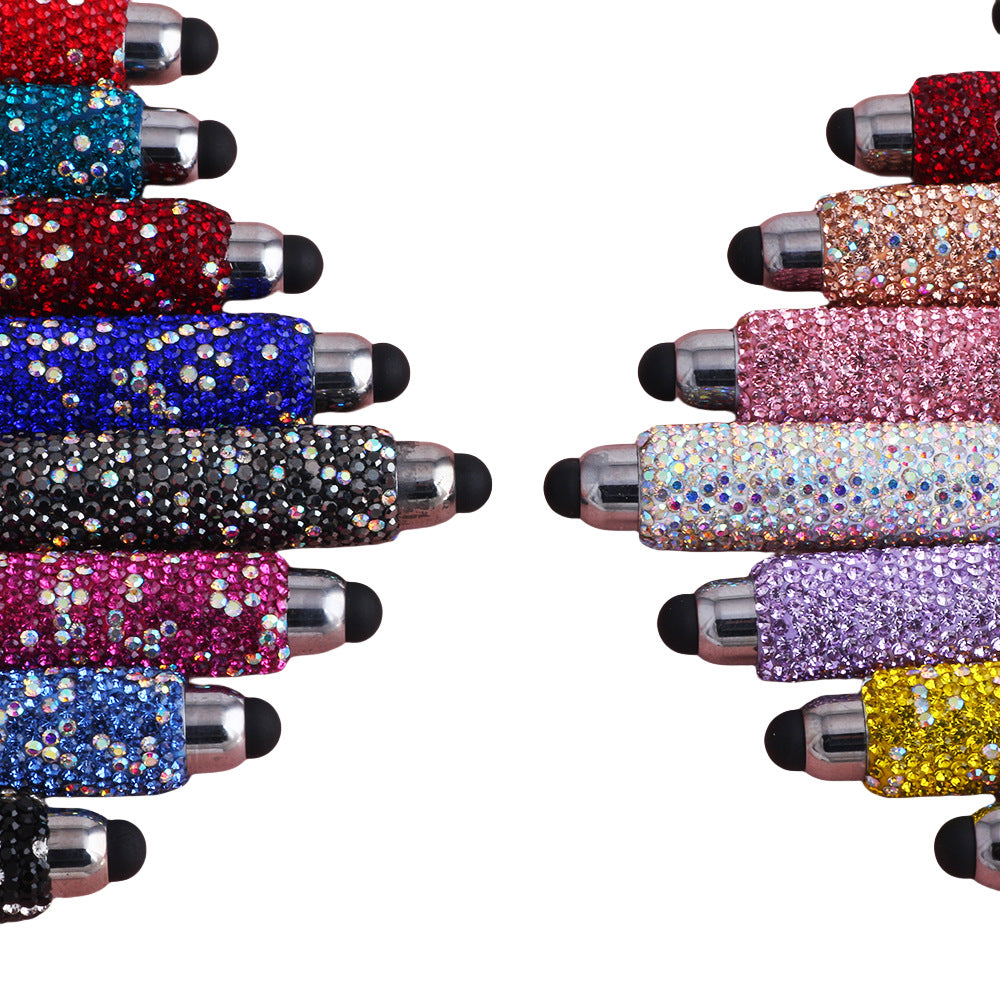 Wholesale  Live Hot Selling Color Touch Screen Pen Drill Pen Ceramic Mud Full Diamond Beaded Pen DIY Beaded Ballpoint Pen Heavy Industry Pen