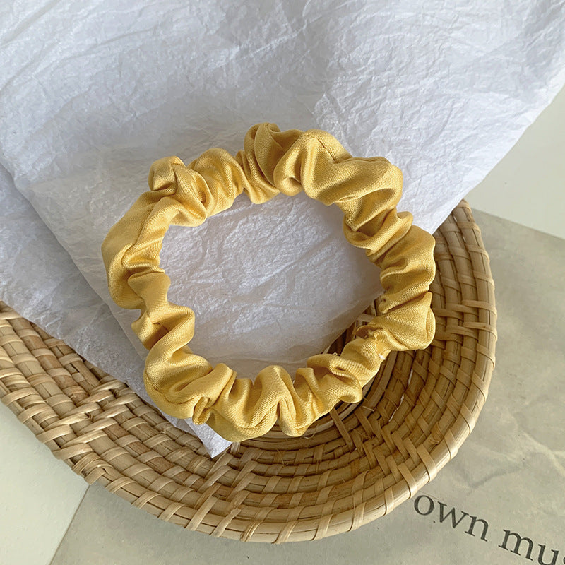 Wholesale Solid Color Satin Small Hair Tie