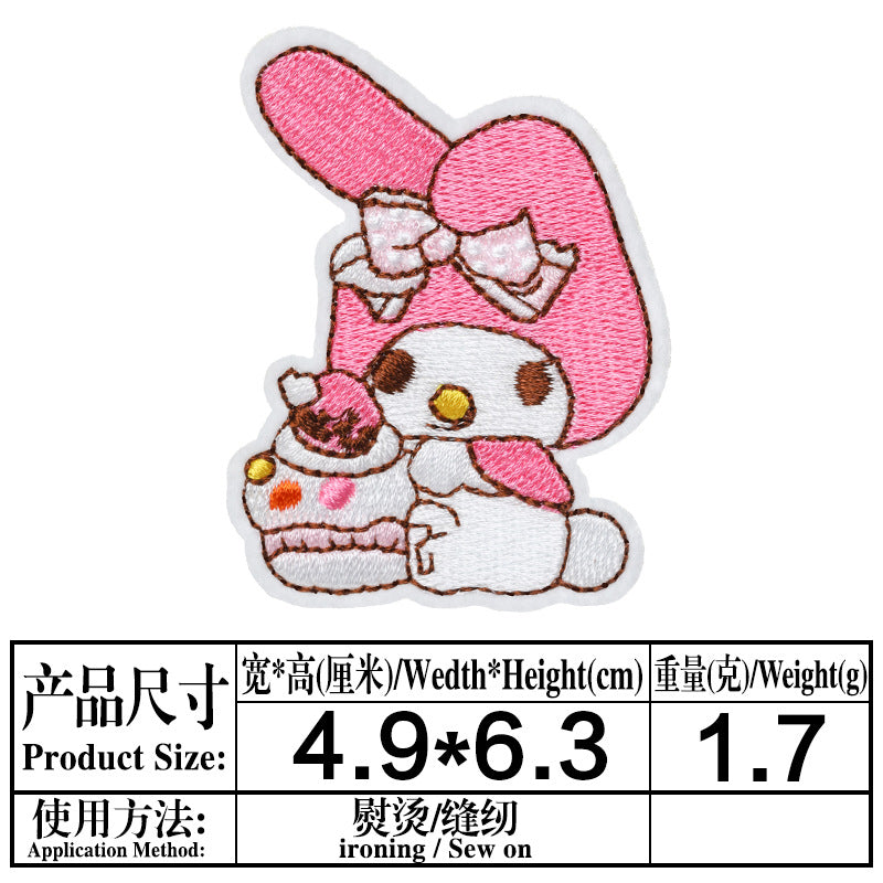 Wholesale super cute pink bunny cloth patch patch DIY patches OLY Exclusive