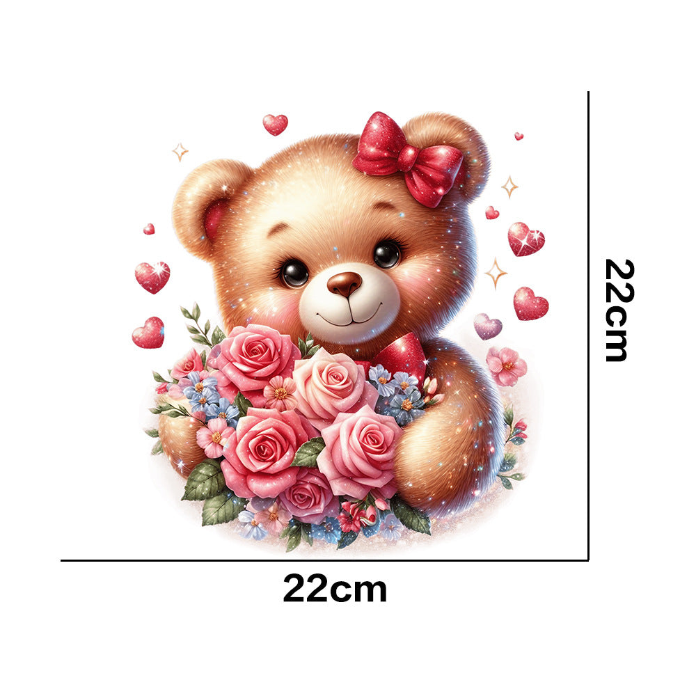 Wholesale 10pcs Valentine's Day Love Cute Bear UV DTF Ready to Press Transfers Wraps