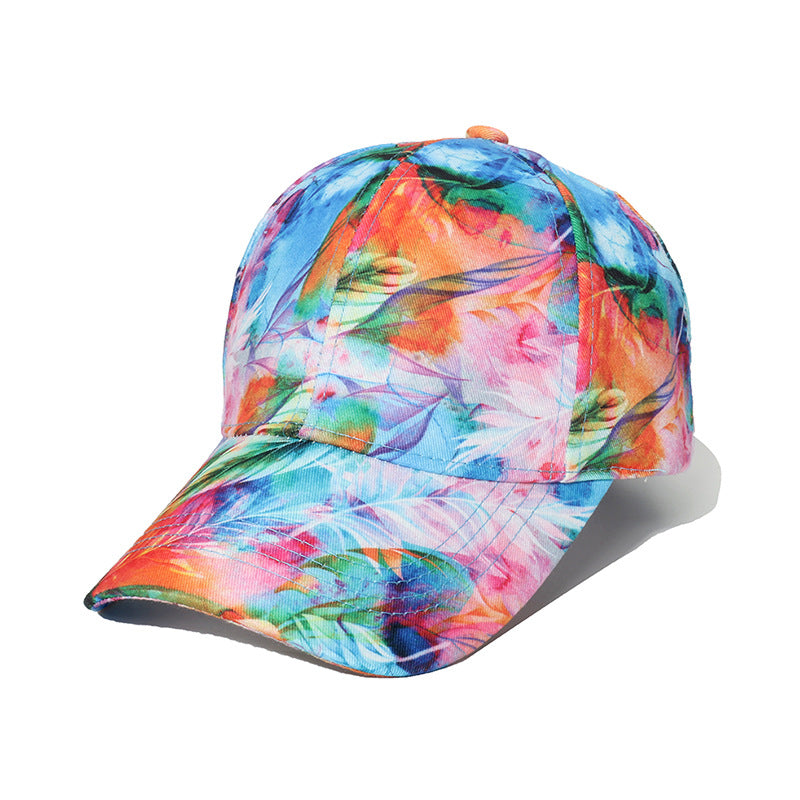 Wholesale Hip Hop Visor Tie Dye Polyester Baseball Cap
