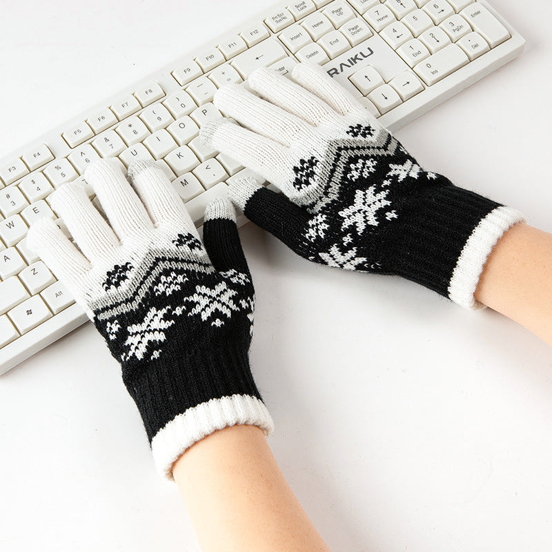 Wholesale Winter Warm and Cold-proof Knitted Touch Screen Gloves