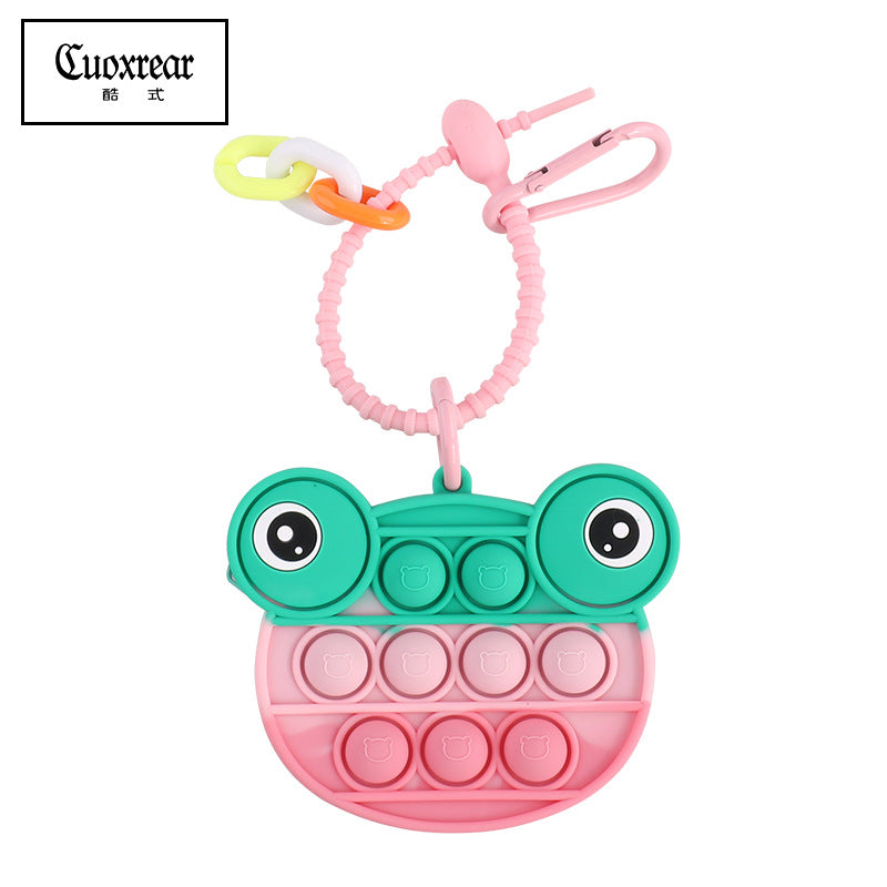 Wholesale Cute Unzipped Coin Purse Cartoon Silica gel Keychain