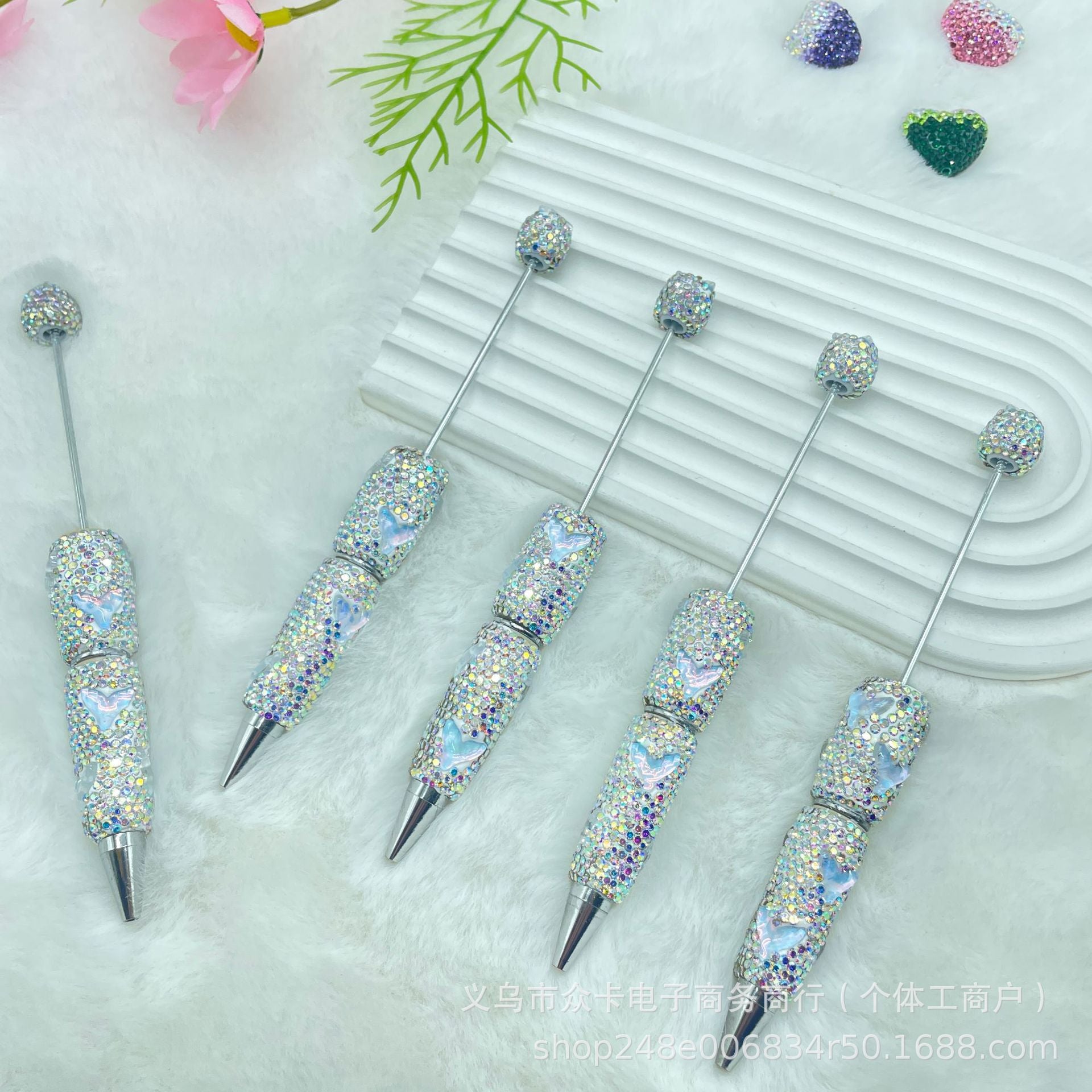 Wholesale 10pcs  Fishtail Cute Rabbit Full Drill DIY Fancy Beadable Pens