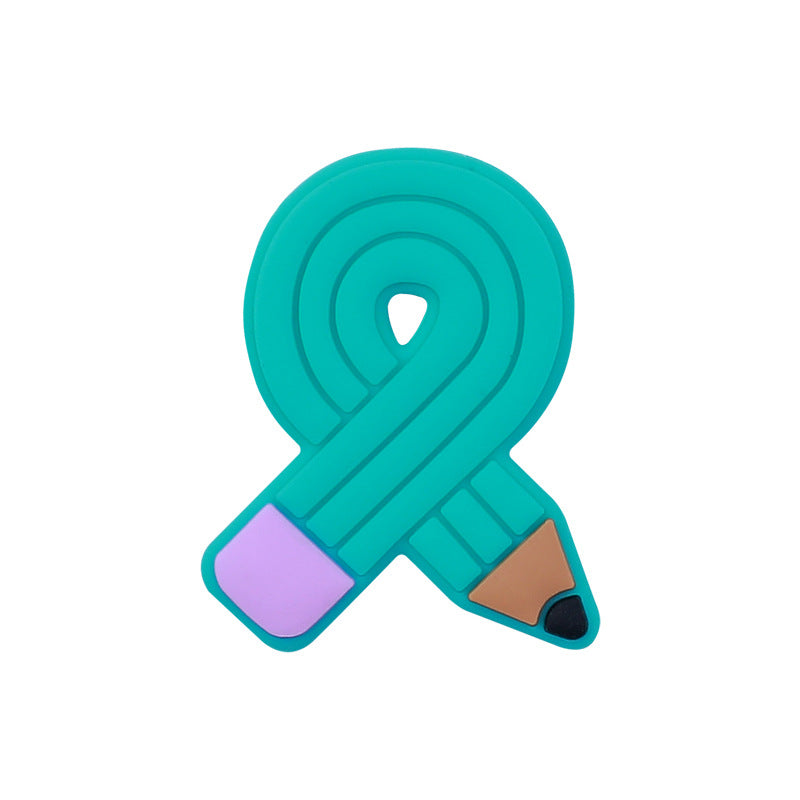 Wholesale 20pcs Diy Beaded Pen Accessories Alarm Clock Crayons Silicone Beads