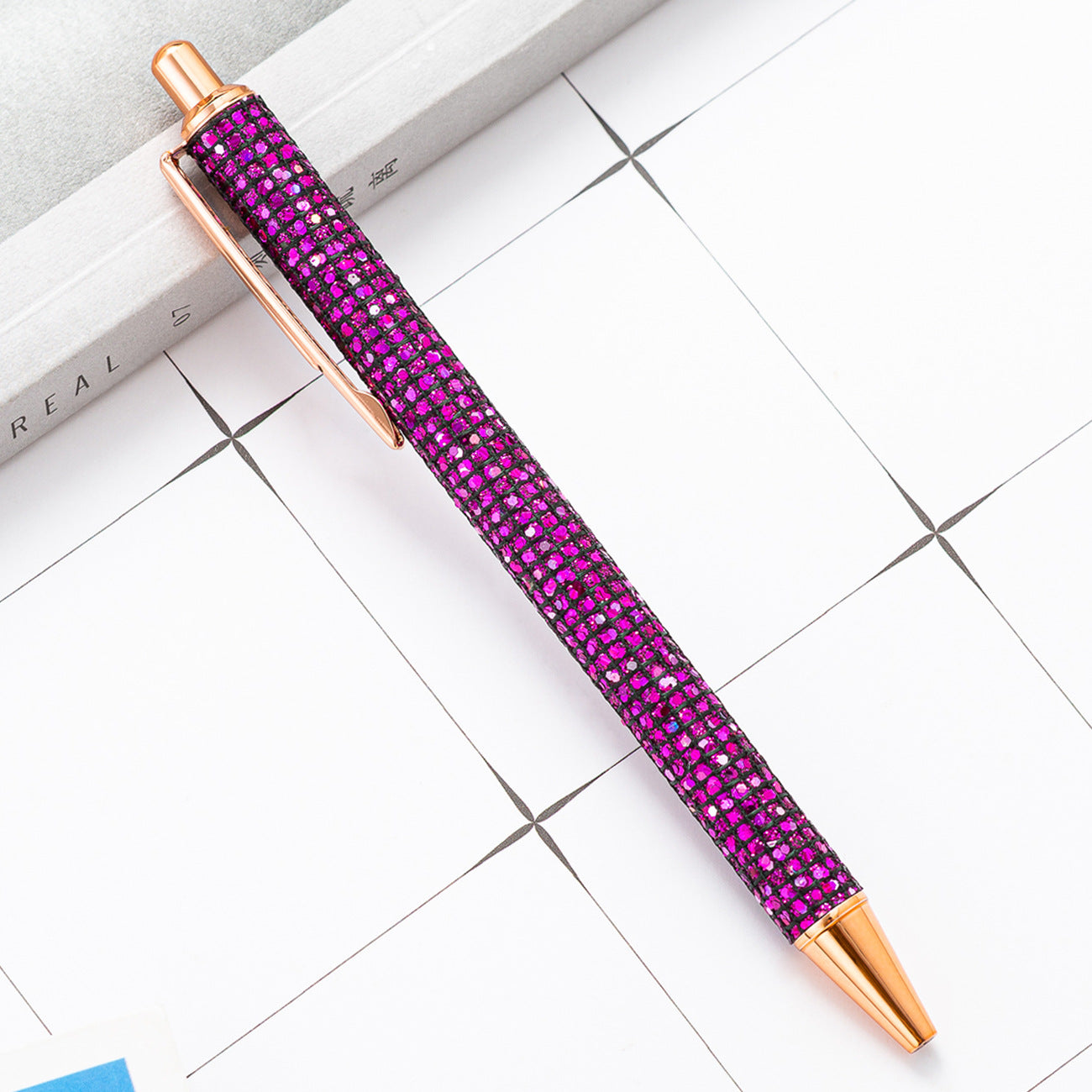 Wholesale Spot Gold Powder Press Ballpoint Pen