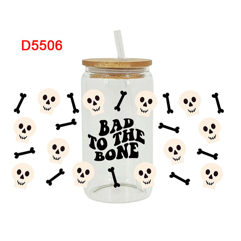 Wholesale Ghostly Witch Halloween 16oz Cup UV DTF Wraps