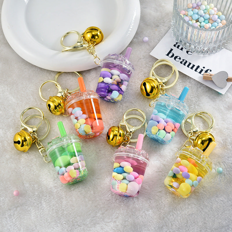 Wholesale Acrylic Liquid Sand Bottle Iceberg Cup Pendant Oil-filled Keychain