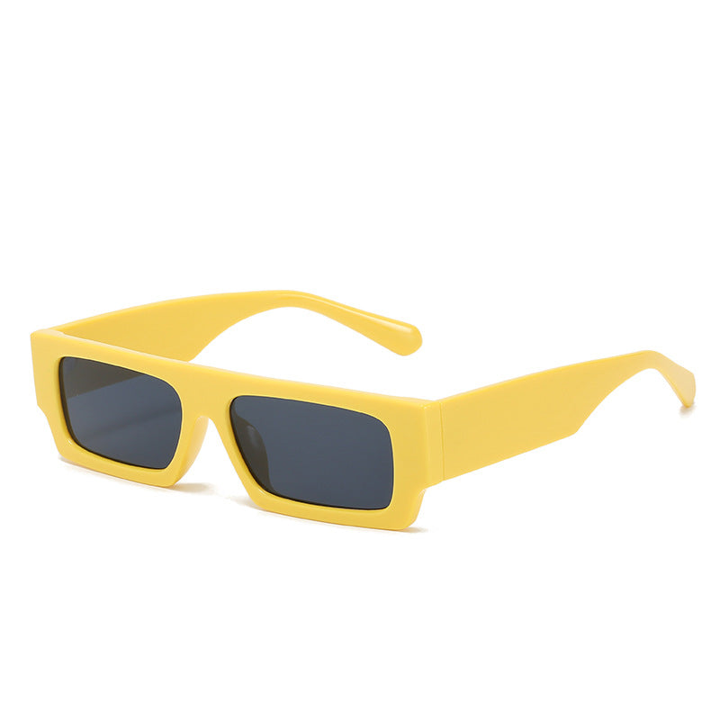 Wholesale Square Frame Simple Colorful Flat Top Sunglasses