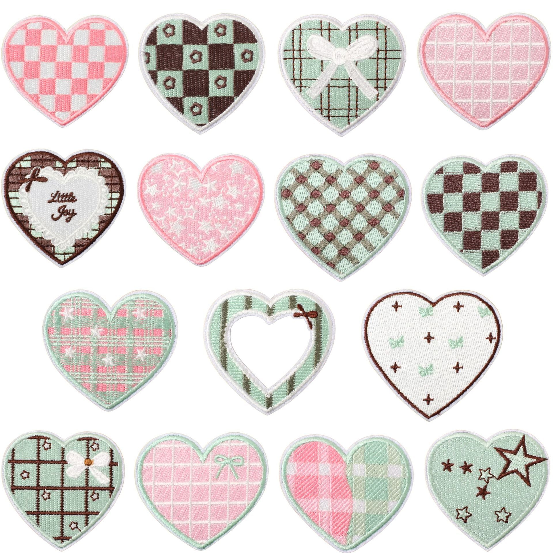 Wholesale Heart Shaped Embroidered Iron On Patches Cute DIY Clothing Repair Decorative Accent