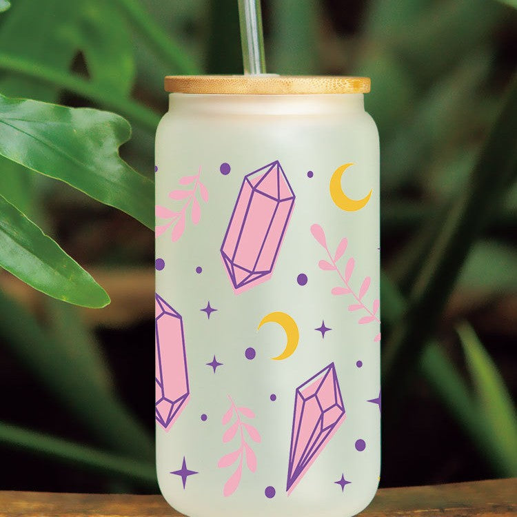 Wholesale Crystal Diamond Gemstone Series 16oz Cup UV DTF Wraps