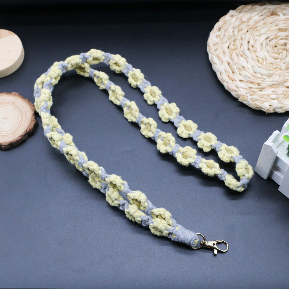 Wholesale Bohemian Daisy Flower Weave Keychain
