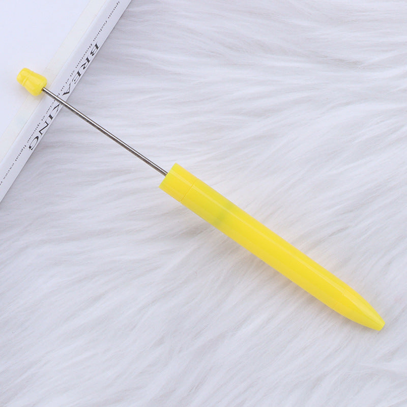 Wholesale 5pcs Beadable Pens Simple Plastic DIY Pen Office Supplies