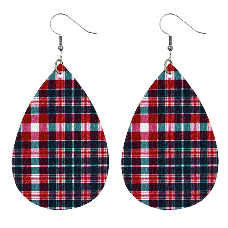 Wholesale Bat Elf Water Drop  Leather Earrings