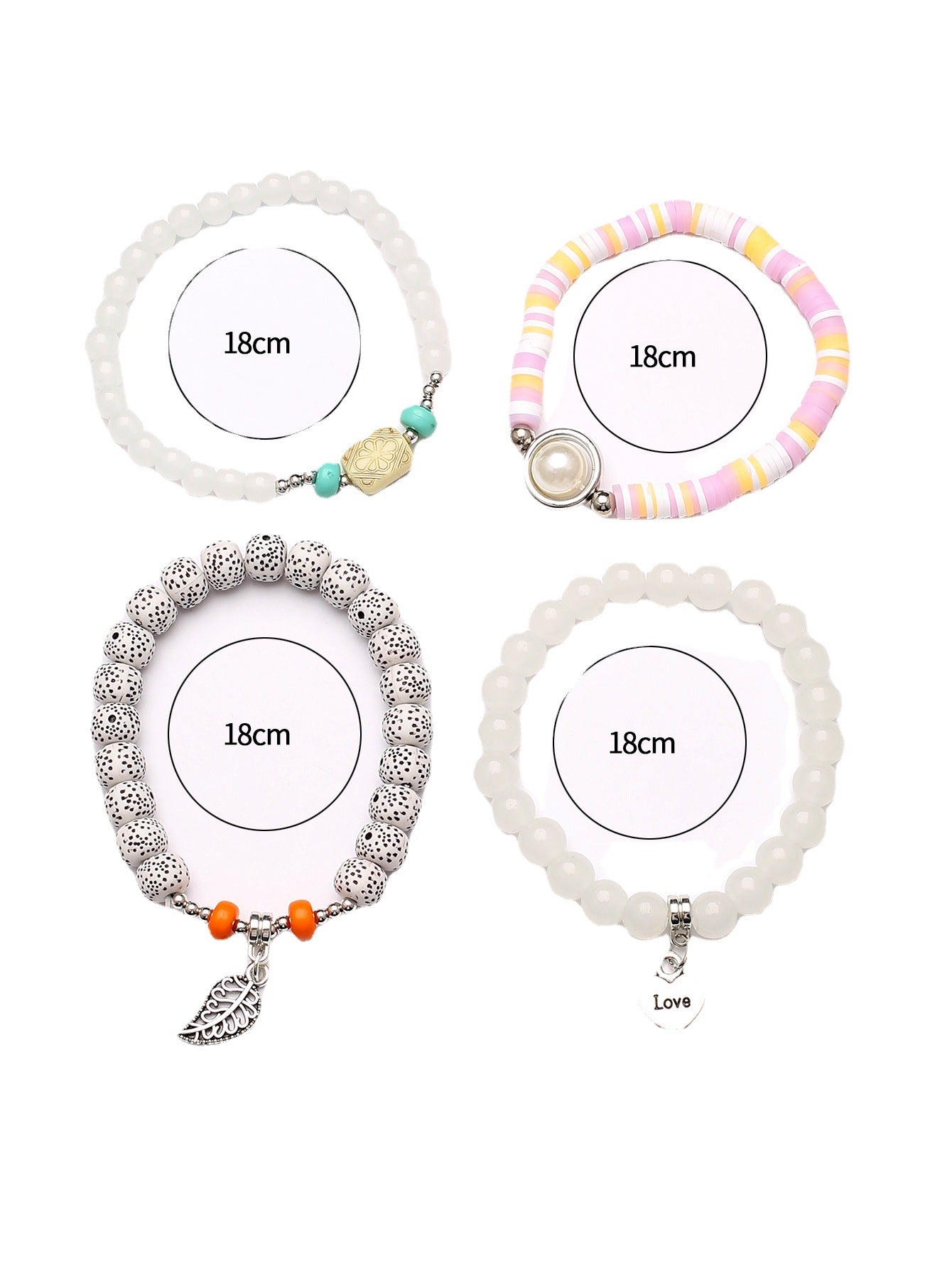 Hojas de perlas al por mayor Pulsera multicapa de aleación