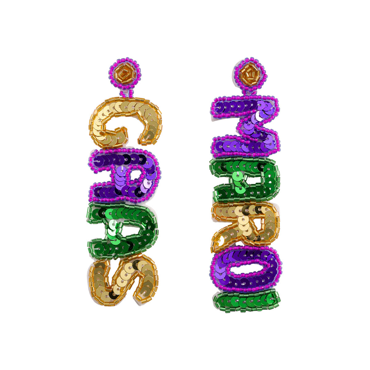 Wholesale New Colorful Knitted Alloy Handmade Rice Bead Earrings Fashion Unique Design Sensibility Trendy Festival Earrings Jewelry