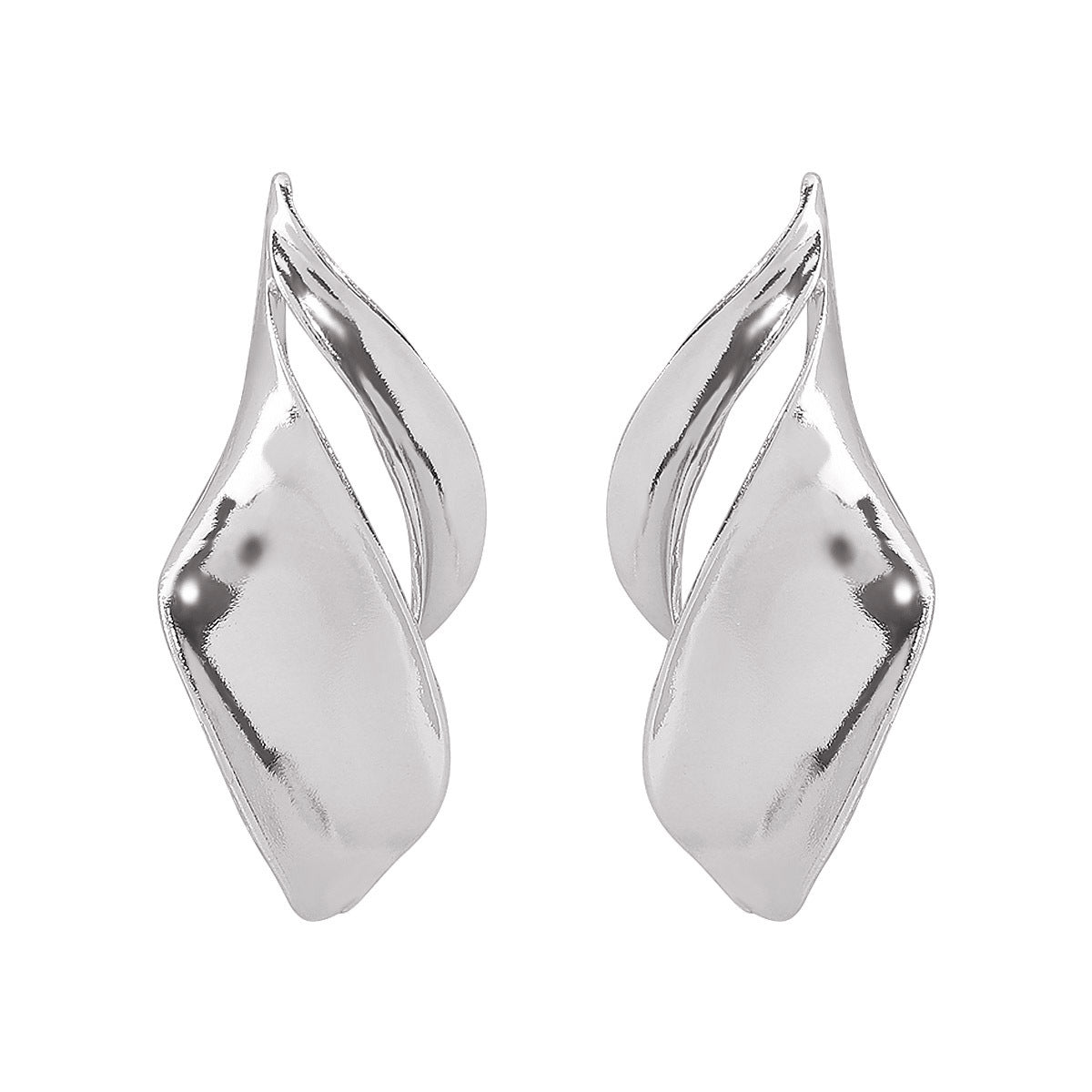 Wholesale Twisted Leaf Irregular Earrings