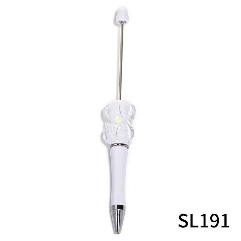 Wholesale Heavy creative color petal  beads diamond  beadable pen