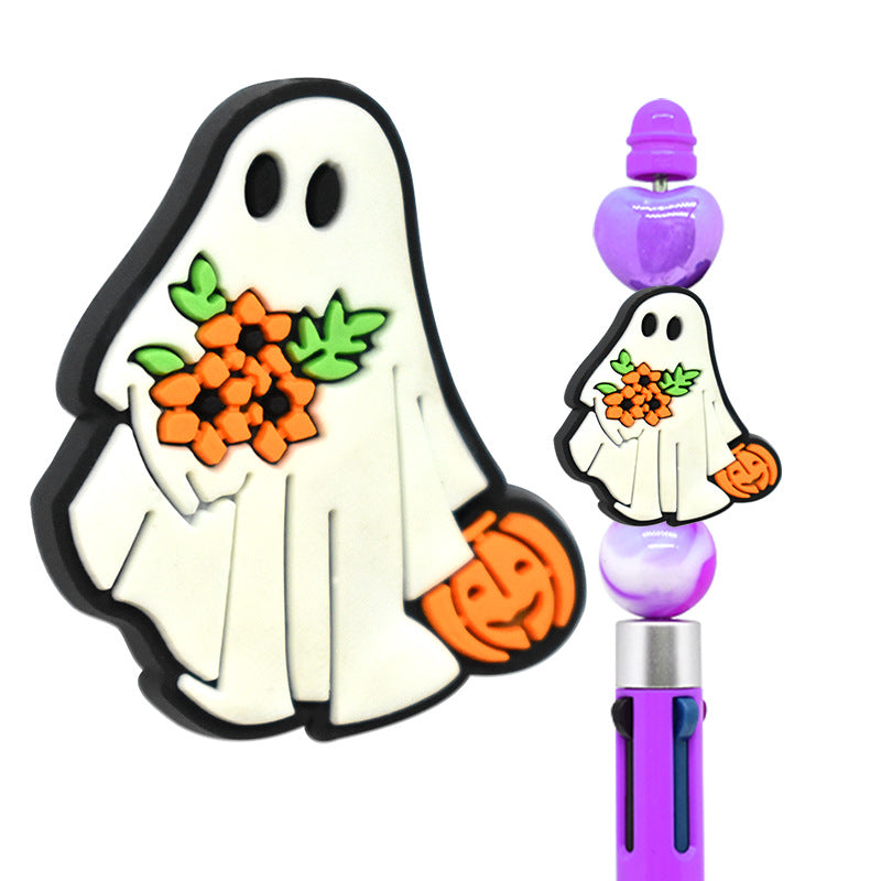 Wholesale 100pcs Creative DIY Halloween Skull Soft Beads