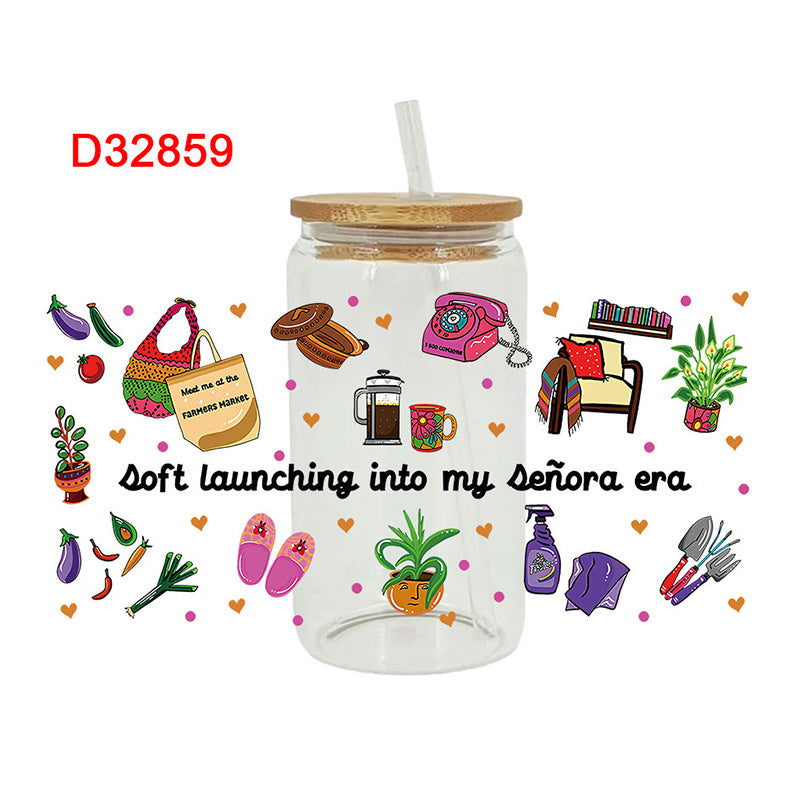 Wholesale Colorful Picnic  16oz Cup UV DTF Wraps