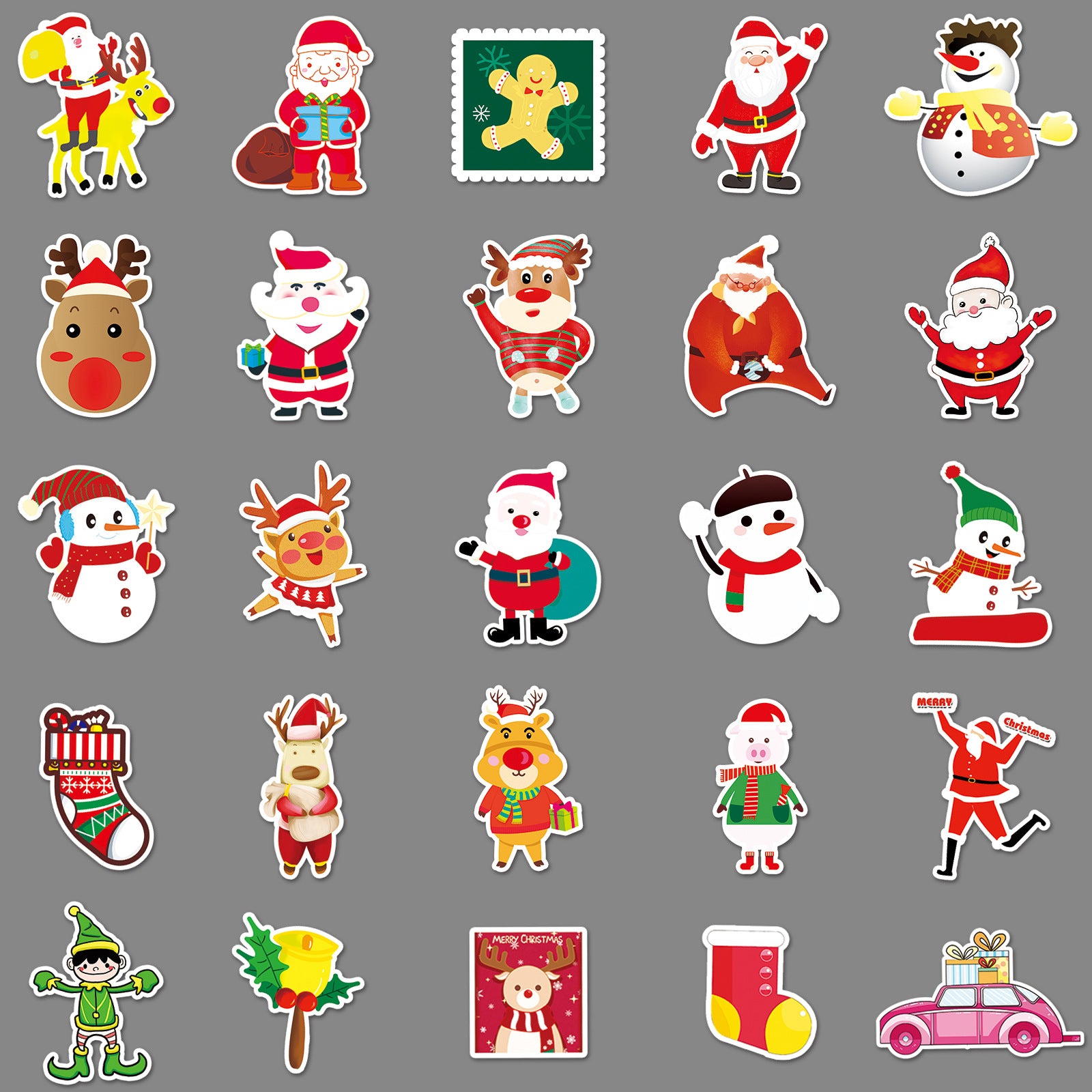 Wholesale 50 pcs/ pack Christmas Cartoon Graffiti Personality  Stickers
