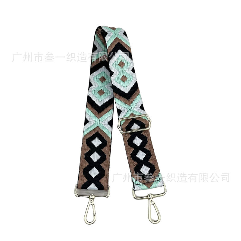 Wholesale All-match Ethnic Style 3.8cm Diamond Jacquard Adjustable Lengthened Retro Style Bag Strap