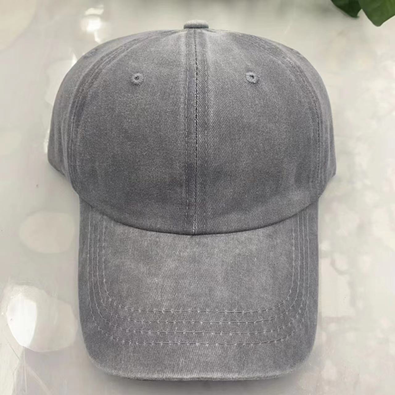 Wholesale spring and autumn hat summer outdoor solid color cap washed baseball cap old cowboy sun hat
