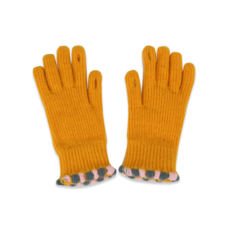 Wholesale Winter Touch Screen Warm Wool Knitted Gloves