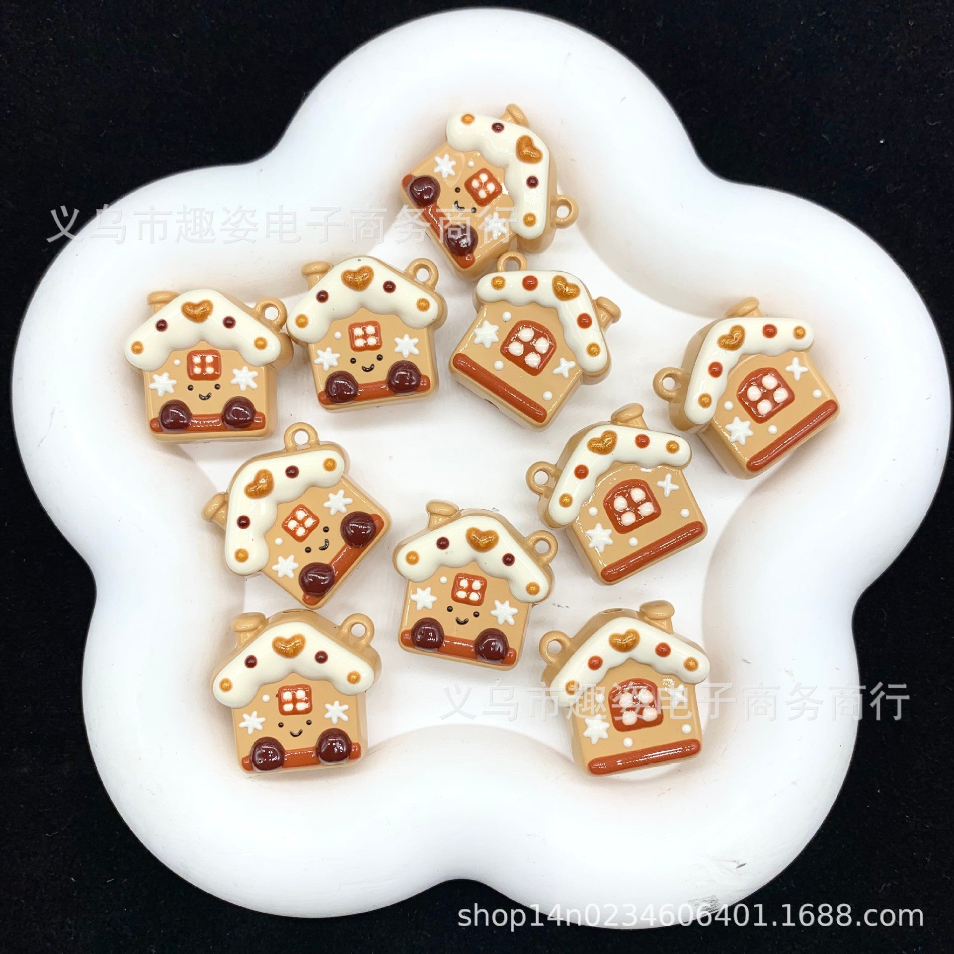 Wholesale 10pcs Colorful little house beads Acrylic Beads