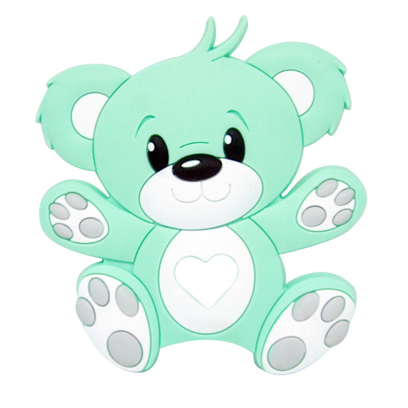 Wholesale 20pcs Bear Silicone Cartoon Unicorn Tooth Stick Beads