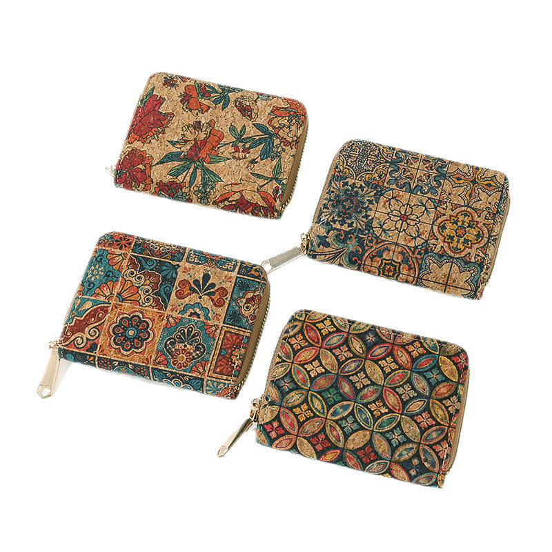 Wholesale 5pcs/pack short zipper vintage wallets