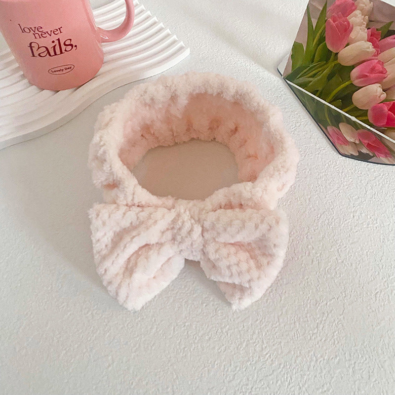 Wholesale Simple Pineapple Bow Hair Band Women's Face Wash Sports Headband Wide Edge Jewelry Cute Makeup Hair Band