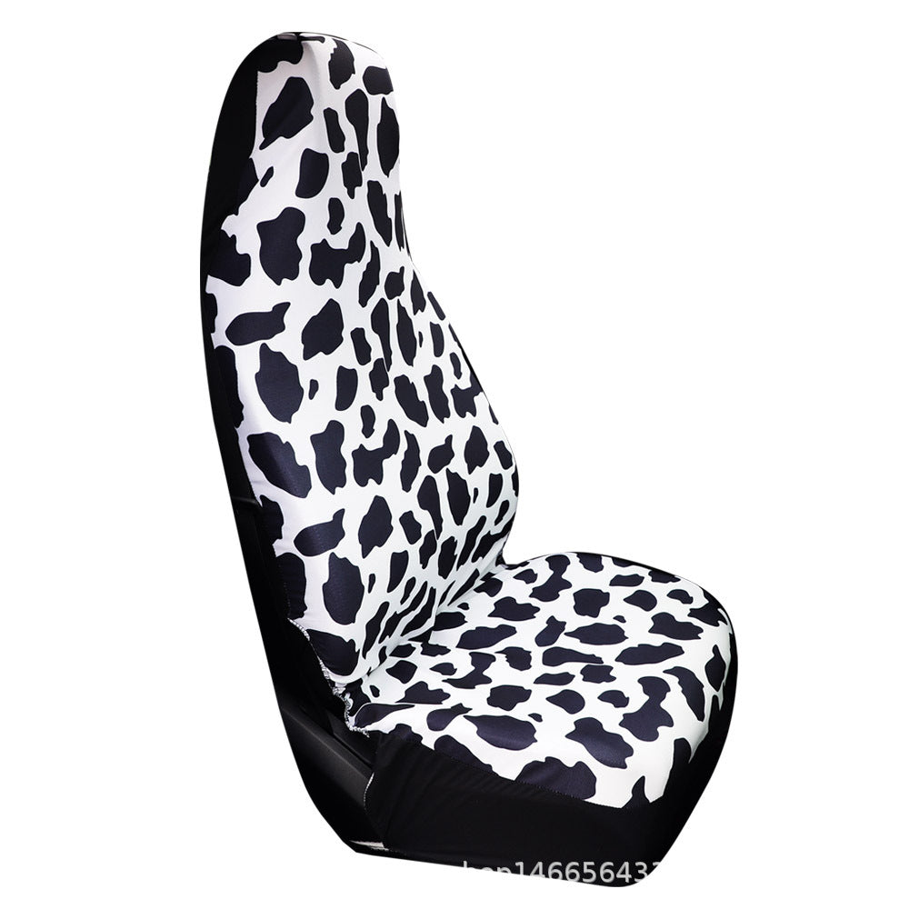 Wholesale Elastic Cow Pattern All-season Spandex Car Seat Cover