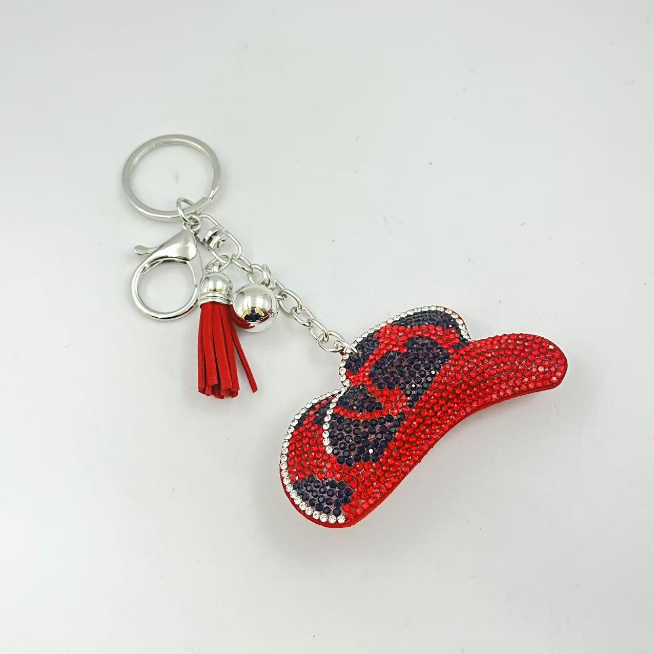 Wholesale Western Leopard Diamond Crystal Keychain