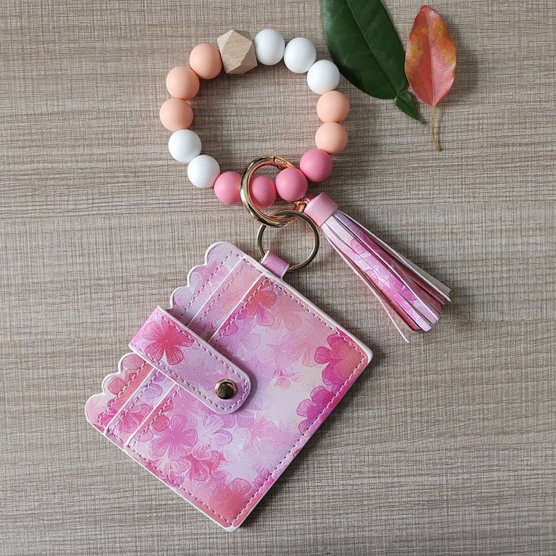 Wholesale Christmas Santa Claus Snowman Moose Silicone Wrist Coin Purse Keychain