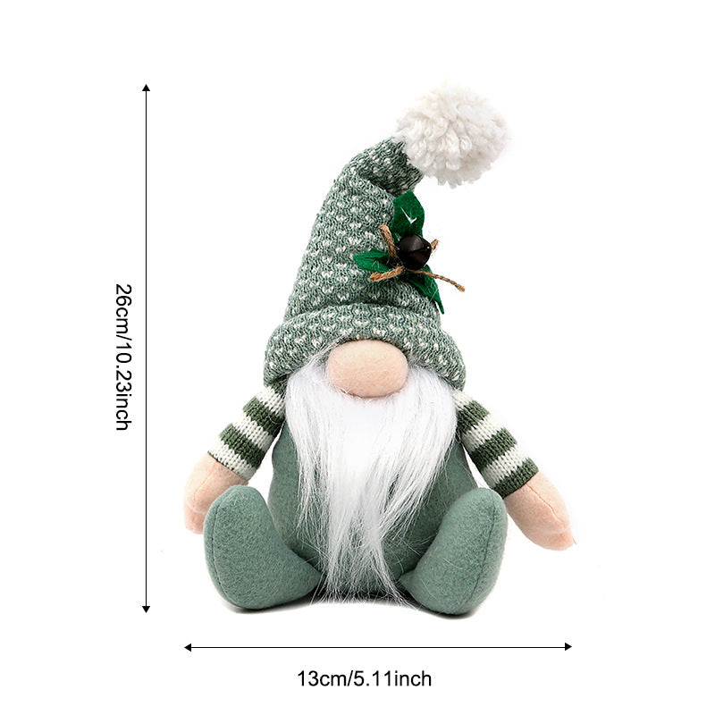 Wholesale Christmas Doll Knitted Pointed Hat Sitting Decoration