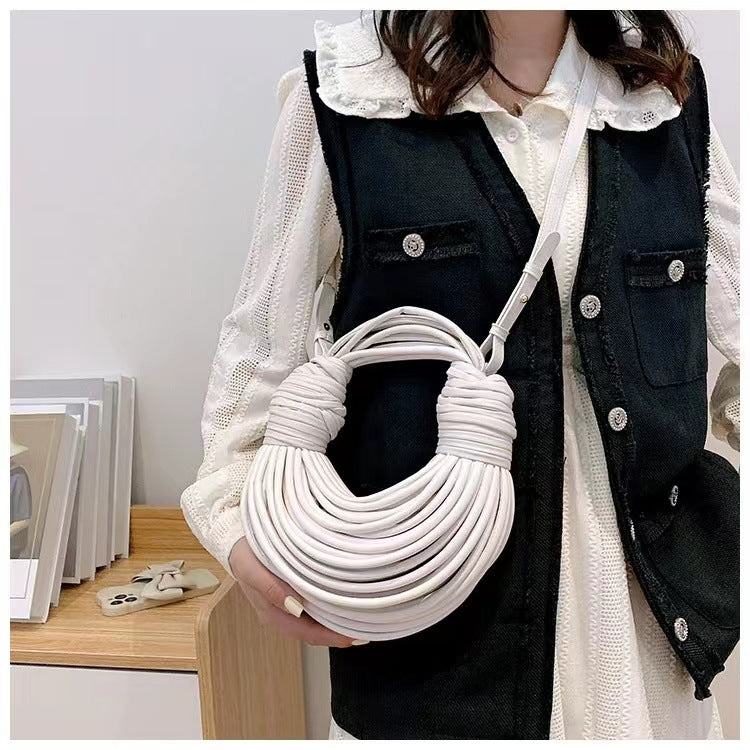 Wholesale Gold Handwoven Noodle Bag Hand Crossbody Bag