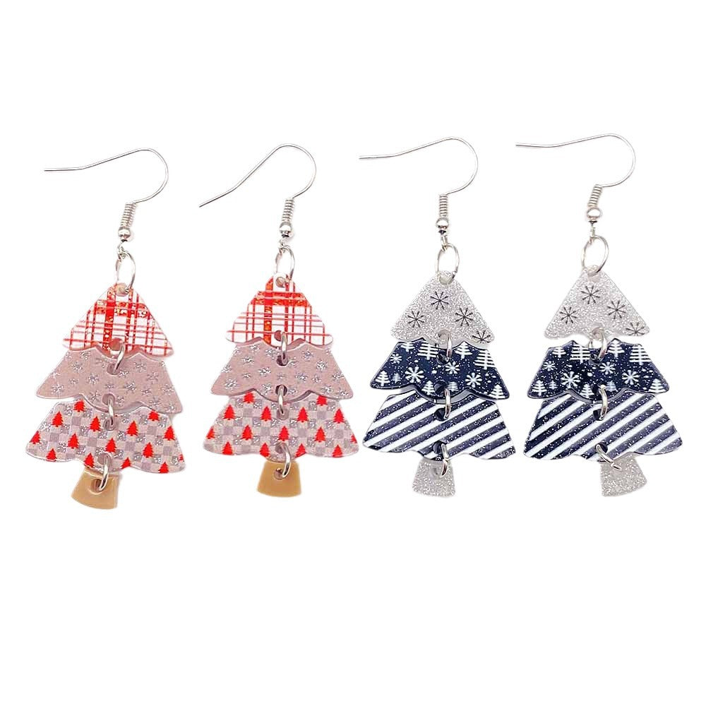 Wholesale New Christmas Earrings Stitched Acrylic Earrings Gift