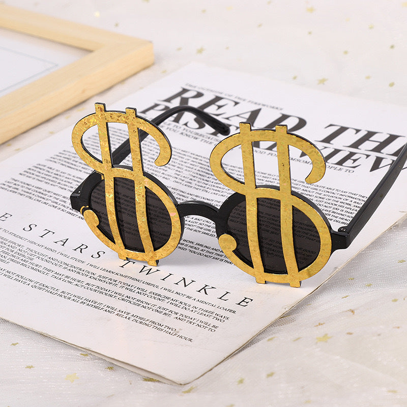 Wholesale Trendy Dollar Sign Sunglasses PC Material Party Photo Prop Gift