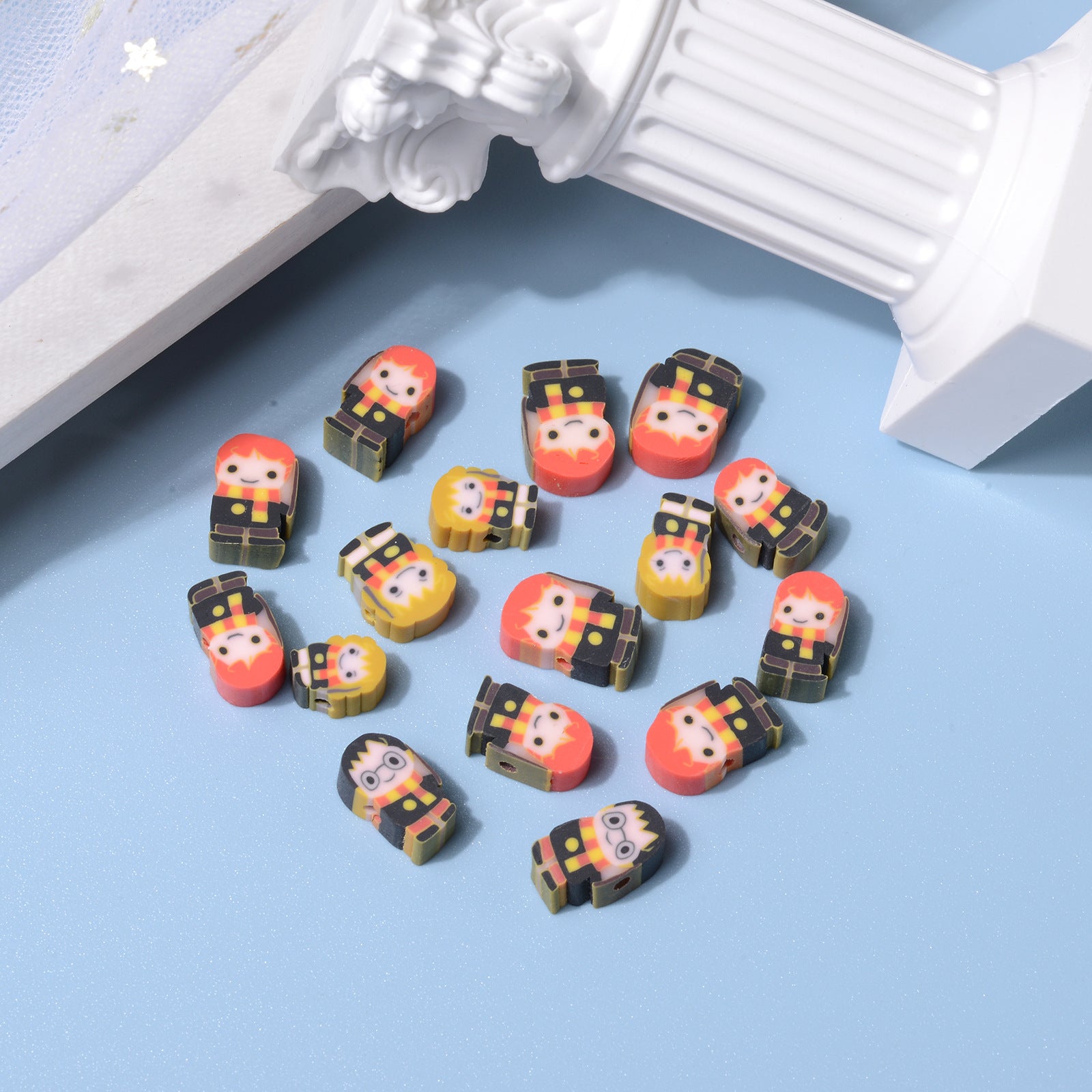 Wholesale 500pcs Mixed Figures Soft Pottery Beads