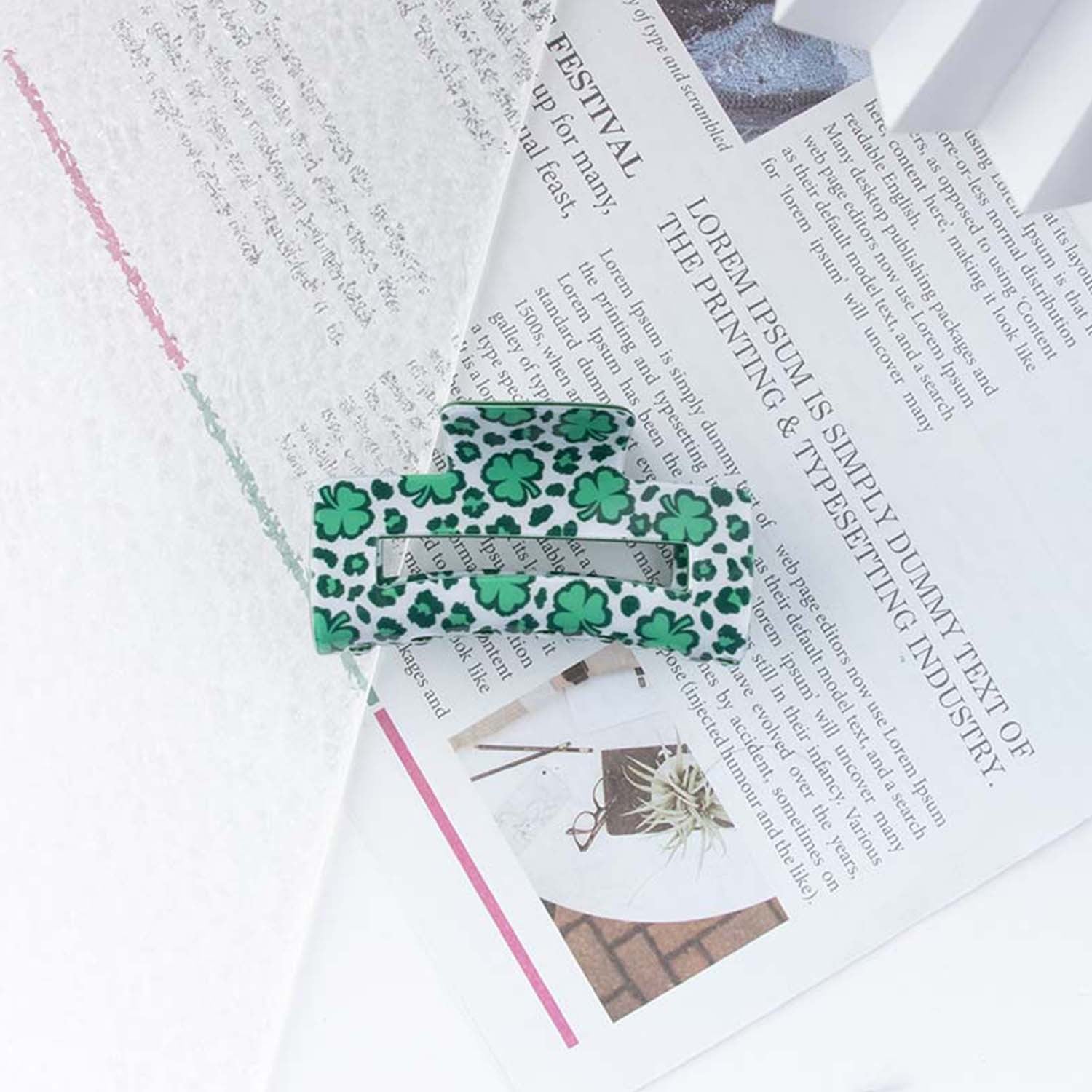 Wholesale St Patrick Pvc 8cm Hair Clip