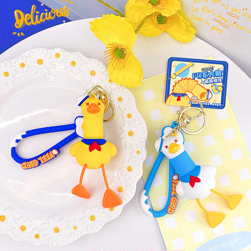 Silicona al por mayor Big Goose Keychain