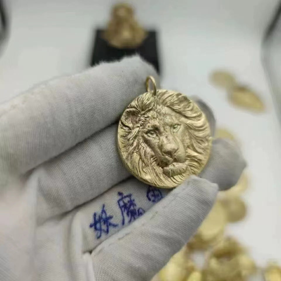 Wholesale Lion Head Pendant Alloy Necklaces